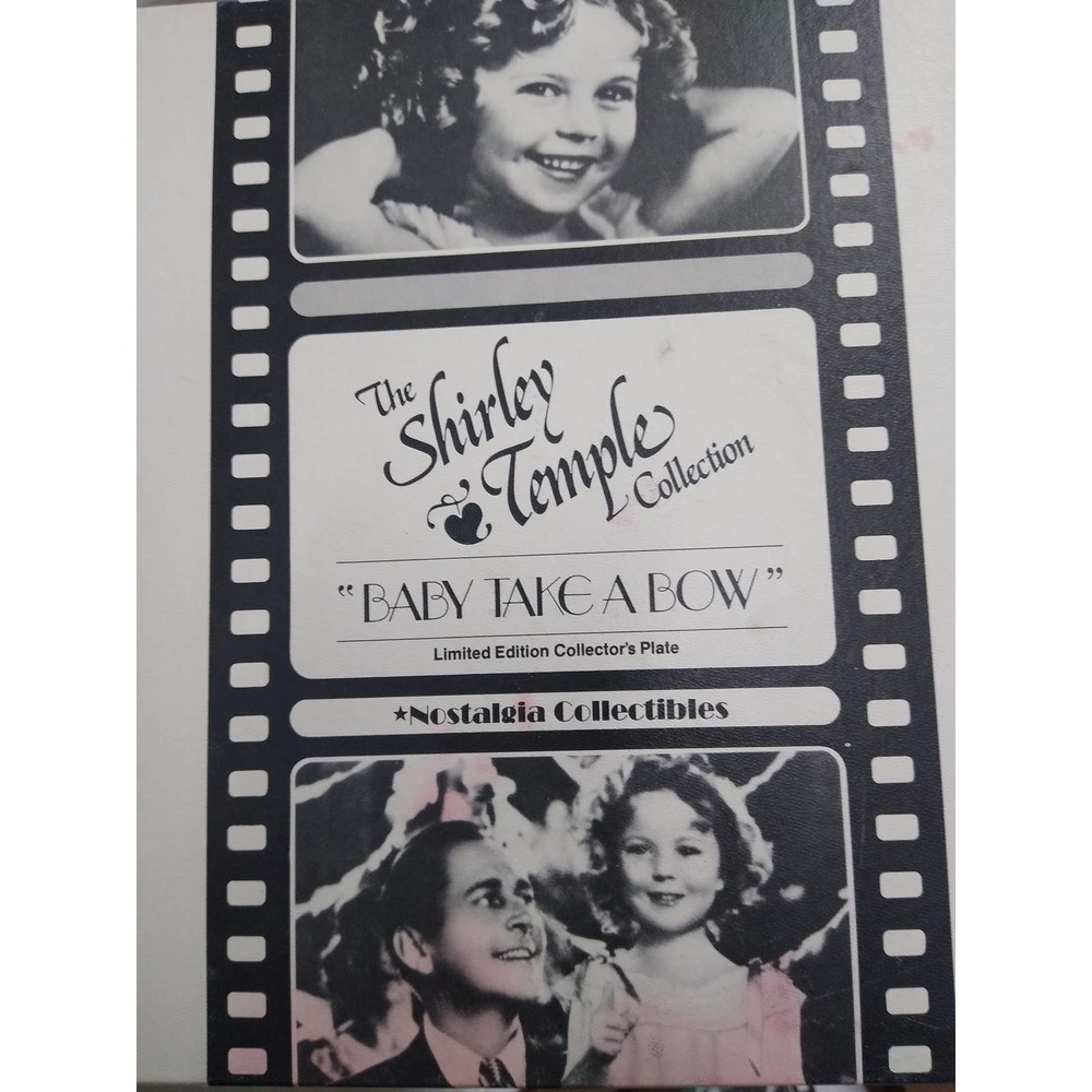 Shirley Temple Collection "Baby Take A Bow" Collector's Plate